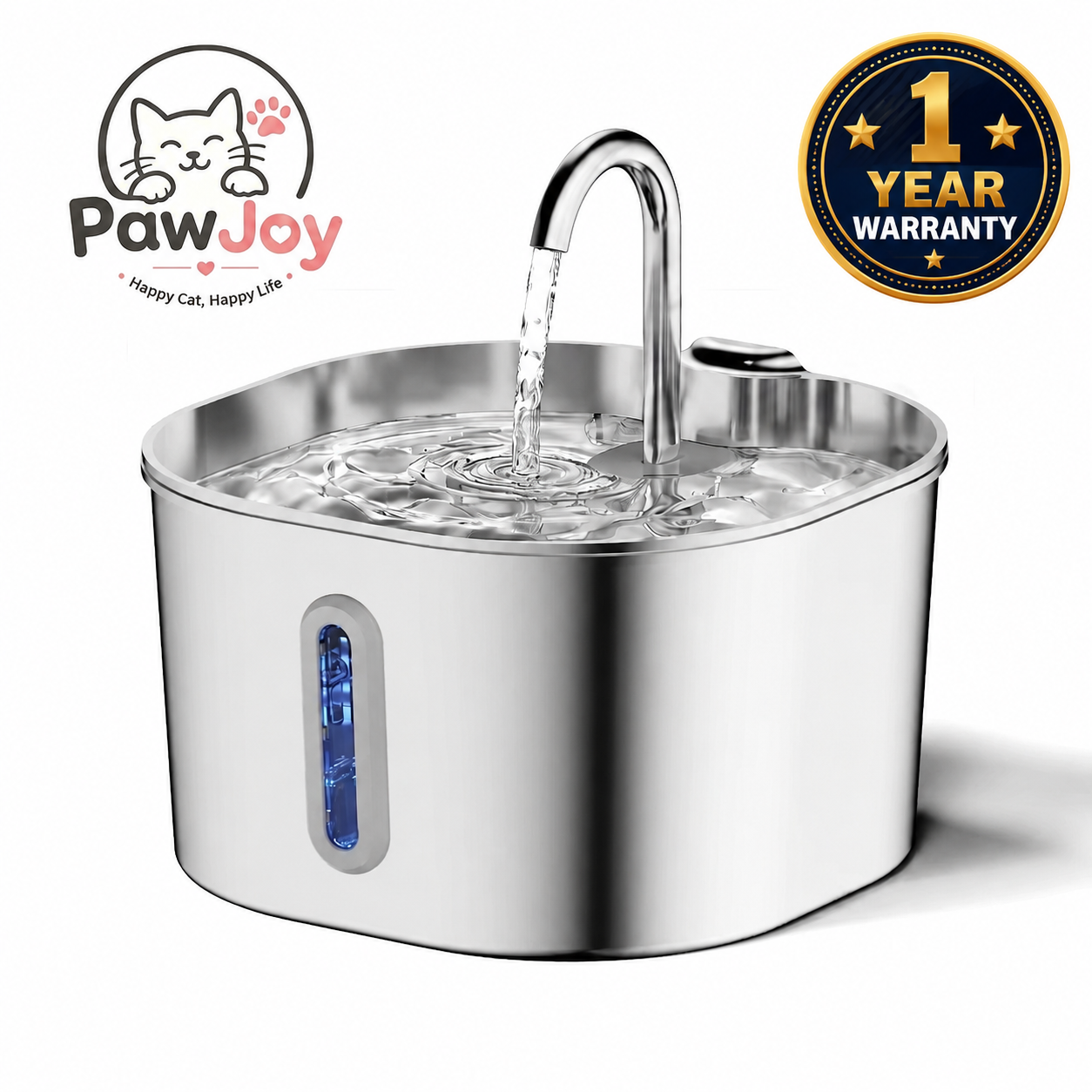 2.2L 5V USB Stainless Steel Cat Water Fountain Automatic Pet Water Auto Cat Drinking Fountain Dog Dispenser Drinker Bowl