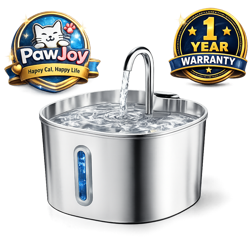 ✅ Stainless Steel Cat Water Fountain 2.2L – Automatic USB Pet Water Dispenser