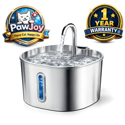 ✅ Stainless Steel Cat Water Fountain 2.2L – Automatic USB Pet Water Dispenser