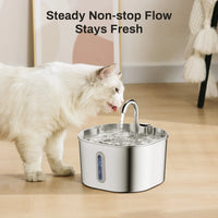 2.2L 5V USB Stainless Steel Cat Water Fountain Automatic Pet Water Auto Cat Drinking Fountain Dog Dispenser Drinker Bowl